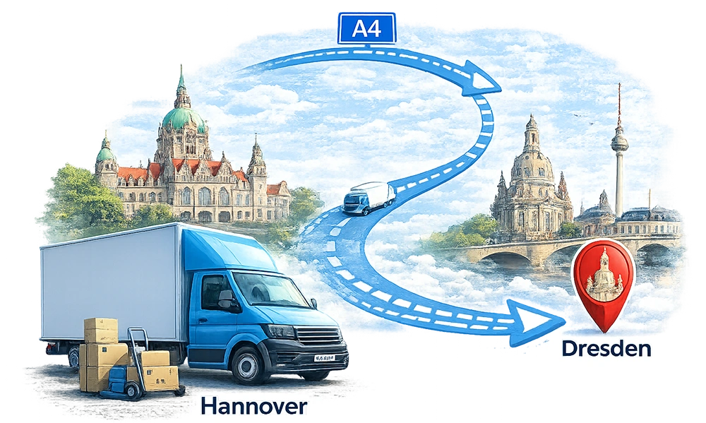 Umzug Hannover nach Dresden