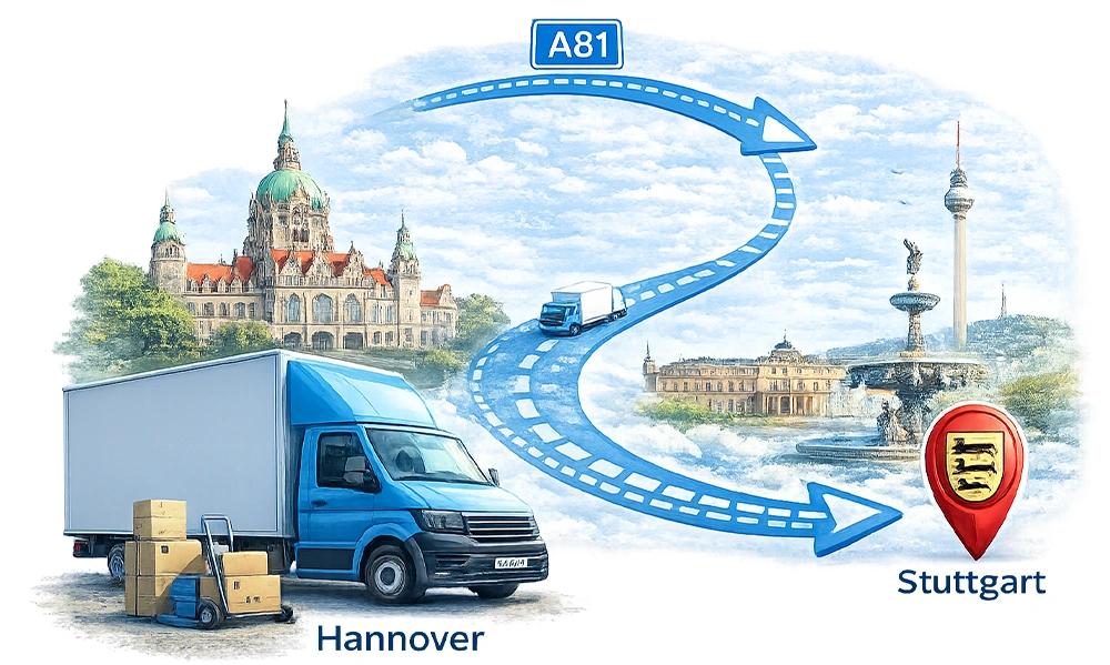 Umzug Hannover nach Stuttgart